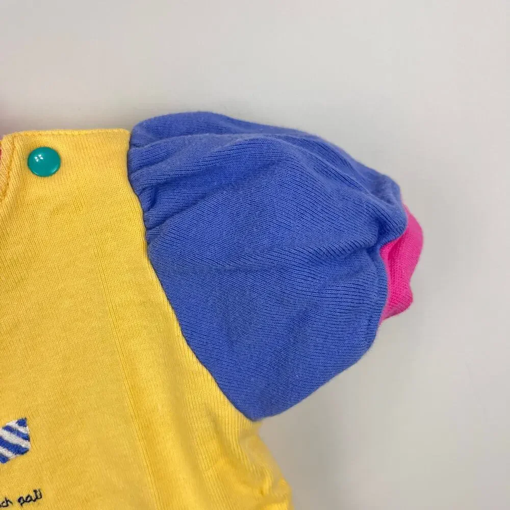 Vintage Gymboree Color Block Beach Bodysuit Romper Newborn 3-6 Months